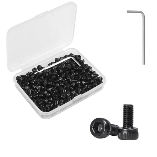 200Pcs M3 x 6mm Hex Socket Head Cap Screws, 12.9 Grade Alloy Steel - size: M3 x 6mm