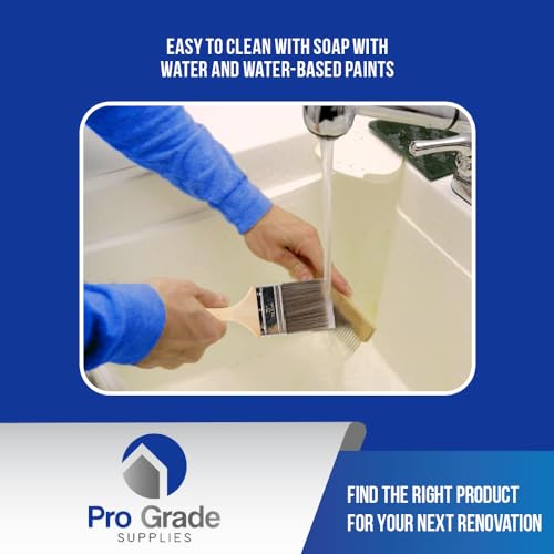 Pro Grade - Paint Brushes - 2Ea 3" Flat Brushes (Pack of 2) - size: 2Ea H 3F (Pack of 2)