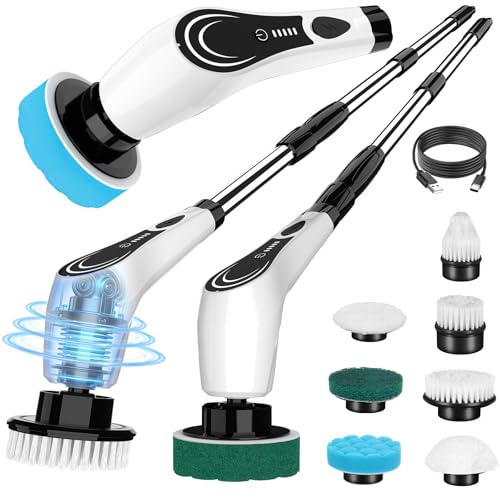 Cordless Electric Spin Scrubber, 7-in-1 Bathroom Cleaner - size: 7heads