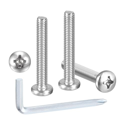 METALLIXITY Phillips Pan Head Bolt&Wrench Kit 1/4"-20x2 20Pcs - size: 1/4"-20x2"