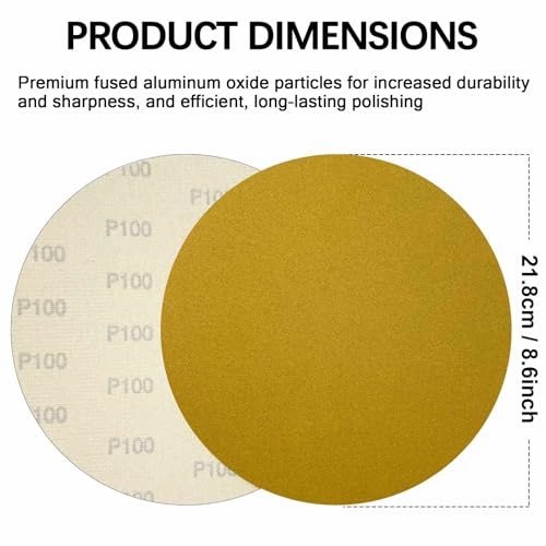 9 Inch Drywall Sanding Discs 100 Grit Set - size: 9 Inch 100 Grit Sanding Discs