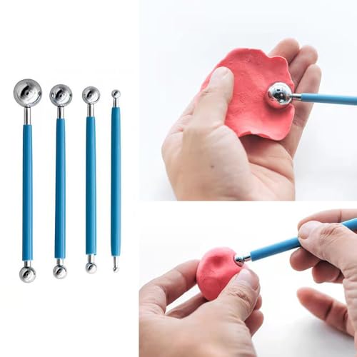 Concrete Countertop Caulking Tool,Metal Ball Tile Caulk Finishing Tool Double Steel Pressed Ball Tile Grout Repairing Stick 8 Pack