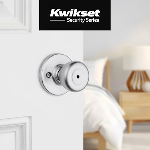 Kwikset 93001-927 Tylo Privacy Bed/Bath Knob in Satin Chrome - color: Satin Chrome, size: 1 Pack