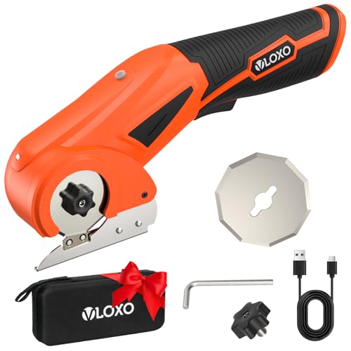 VLOXO Cordless Electric Scissors Cardboard Cutter for Leather