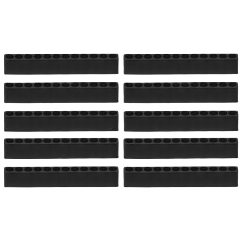 HARFINGTON 10pcs Screwdriver Bit Holder Organizer 95x9.5x16mm 12 Holes Hex Drill Plastic Storage Case for Any 1/4" Metal Driver Bits - style: 12 Holes