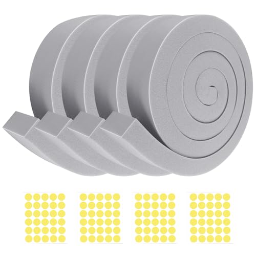 4Pcs 2" x 1" x 6.5Ft AC Window Seal Kit with Adhesive, Gray Foam Strips for Air Conditioner Window Weather Stripping, Window Units, Doors and Windows Insulation, Energy Saving & Dustproof - size: 2''x1''x6.5ft-4pcs