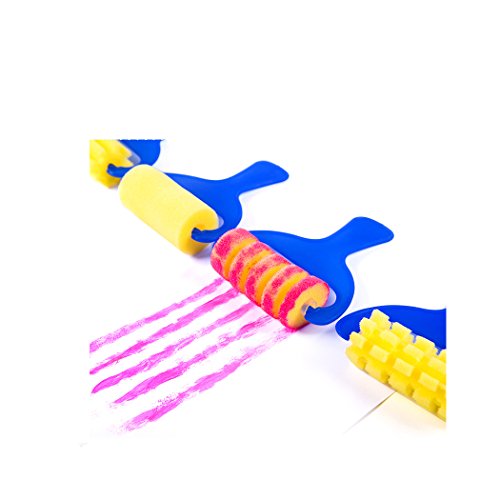 Kids Art & Craft Painting Drawing Tools Mini Flower Sponge Brush Set Fun Kits Early DIY Learning
