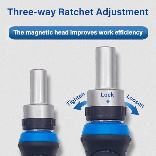 Ratcheting Screwdriver Set, 69 in 1 Socket Set & Magnetic Screwdriver Bit Set with Rotatable Ratchet Handles, Extensions Bar and Storage Case for Phone, Computer, Bike, Car, Electronics Maintenance - color: Blue