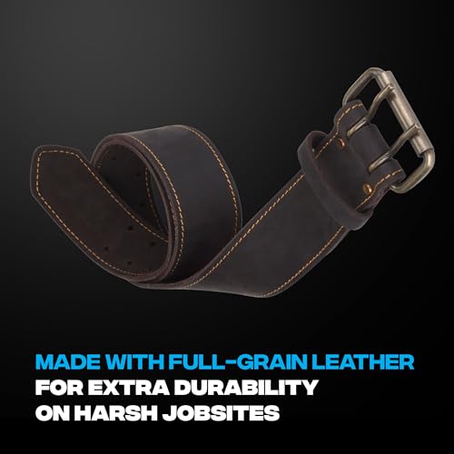 OX 2 Inch Leather Tool Belt For Tool Pouch - Leather Utility Belt - color: 2" Belt (L)