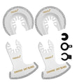 Oscillating Tool Blades, 4Pcs Diamond Carbide Multi Tool Blades for Grout Removal and Soft Tile Cut, Semi Circle Finger Segment Swing Grit Grout Oscillating Saw Blades - color: 4pcs set