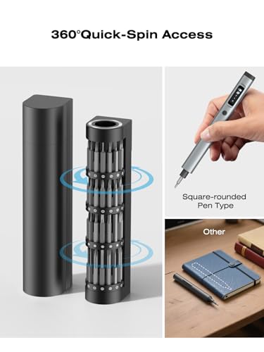 90-in-1 Mini Electric Screwdriver Set, NEZZBE Precision Cordless Screwdriver with 78 S2 Bits, 0.15–0.55 N·m Torque, Magnetic Storage Box, 500mAh, LED Light,Repair Tool Kit for Phone, Laptop, PS5