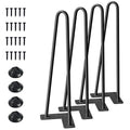 SMARTSTANDARD 16" Hairpin Furniture Legs, Black 4PCS - color: Black, size: 16 Inch