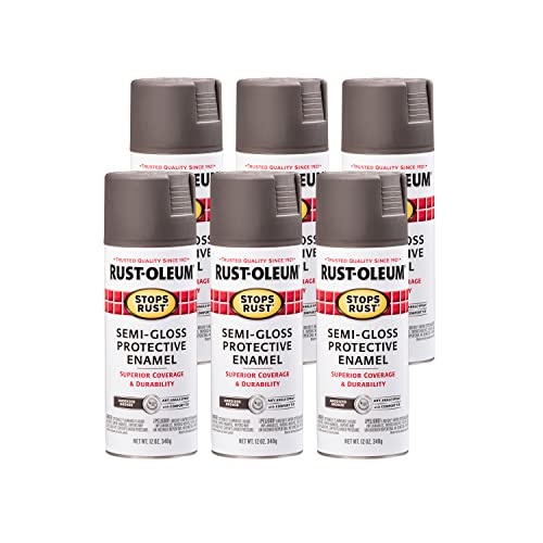 Rust-Oleum Stops Rust Spray Paint, Semi-Gloss Anodized Bronze - color: Semi-Gloss Anodized Bronze, size: 12 Ounce (Pack of 6)