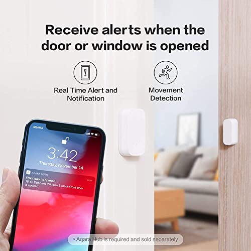 Aqara Zigbee Door and Window Sensor 3 Pack, Wireless Mini Contact Sensor - style: Door and Window Sensor 3 Pack