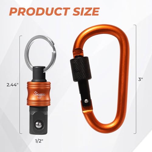 1/2" Socket Holder Keychain 3PCS Set,Drive Quick-Release & Lock Organizer - size: 3PCS-1/2'