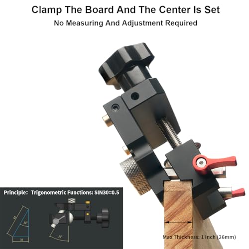 TOOLCOOL Self Centering Dowel Jig Kit Woodworking Doweling Jig Creates Edge Corner and Surface Joints with Drill Bits Steel Bushings Stop Collars for 6mm 8mm 10mm Dowel Pins
