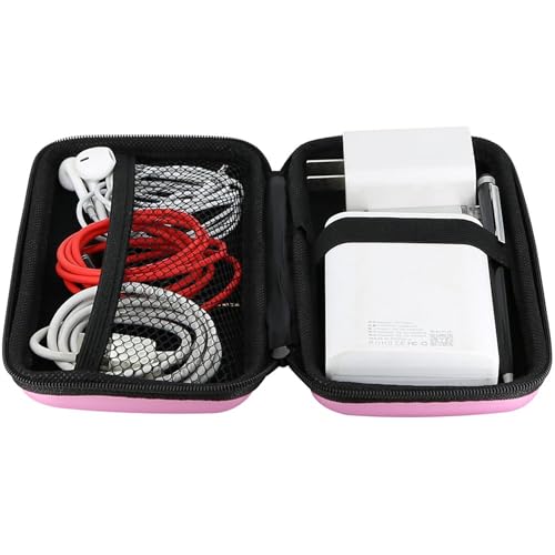 iMangoo Travel Essential Electronics Organizer Charger Case Carrying Pouch - color: Pink, size: Small