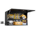 Garage Wall Cabinet, Metal Tool Cabinet with Lock&Adjustable Shelf - color: Black