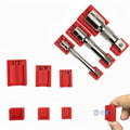 Magnetic Socket Extension Holder Set 3-Piece ratchet Organizer for 1/2", 3/8", and 1/4" Drive Extensions, Professional Garage Drawer Storage with Strong Magnetic Base, Red (Red) - color: Red