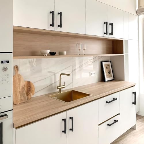 10 Pack Matte Black Cabinet Pulls 3.75 Inch(96mm) Kitchen Cabinet Handles Cabinet Hardware for Drawer Pulls - color: Matte Black, size: 3.75" Hole Center