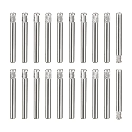 uxcell 2x18mm 304 Stainless Steel Dowel Pins, 50Pcs Knurled Head Flat Chamfered End Dowel Pin, Wood Bunk Bed Shelf Pegs Support Shelves Fasten Elements - size: 2x18mm