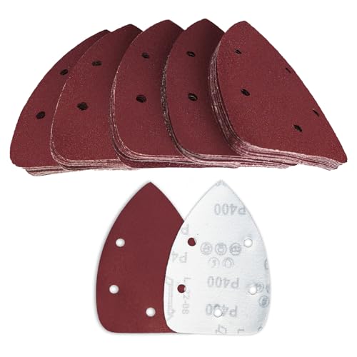60 Pcs 400 Grit Mouse Sandpaper, Aluminum Oxide Mouse Sanding Pads - size: 400 Grit