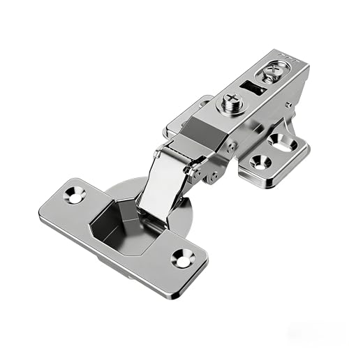 10 Pcs Full Overlay Frameless Soft Close Cabinet Hinges,105° 3-Way
