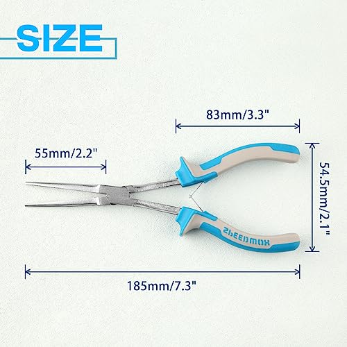 SPEEDWOX 7 Inches Long Reach Needle Nose Pliers with Serrated Jaw - style: Needle Nose Pliers with Teeth