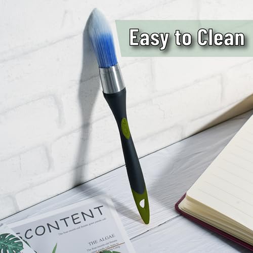 Bates- Trim Brush, 0.75 Inch, Edge Painting Tool, Trim Paint Brushes, Trimmer Edger, Trim Brush - color: Green-black, size: 0.75 inch, 1 Pack