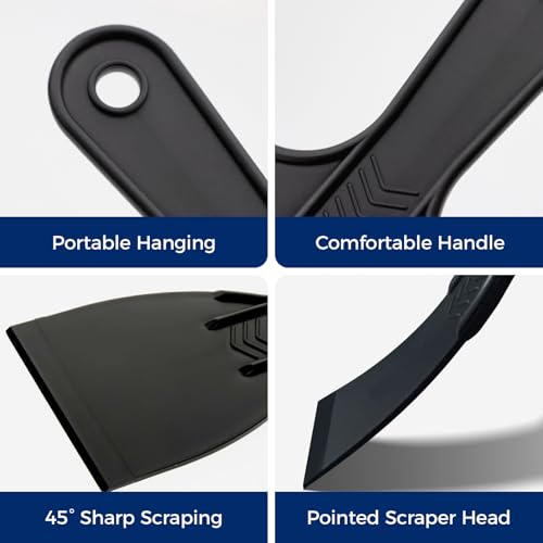 6Pcs Plastic Putty Knife Set, 2 Inch Plastic Putty Filler Knife Scraper, Spackle Tool Paint Scraper for Wall Repair, Wallpaper Removal