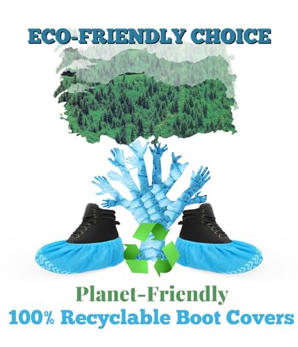 XL Non-Slip Disposable Shoe Covers for Indoors 50 Pack Blue, Fits Men’s US 13 - color: Blue 50 Pcs (Xl)