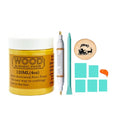 Wood Burning Paste Pen Kit 8pcs, 4OZ Wood Burning Gel with Pen, 6pcs Squeegees, Heat Activate Paste for Craft Stencil, Etching Cream Wood Burning Design for Beginners DIY on Wood, Canvas, Denim - color: 2+6 Wood Burning Gel Kit
