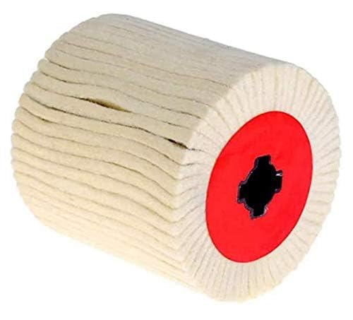 Wool Felt Wire Drawing Wheel Buffer Drum for Rust/Dust Removal, Jewelry/Glass Polishing - 120X100mm - size: 120X100MM