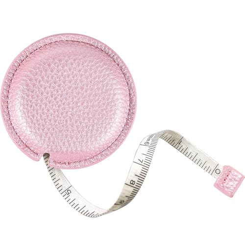 Tape Measure for Body Measuring, 79Inch/2Meters Retractable Measuring Tape for Body Fabric Sewing Tailor Cloth Knitting Craft Measurements Dual Sided - color: R-Bright pink-1 Pack