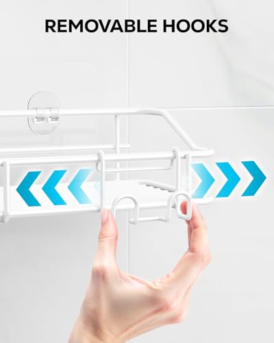 Nieifi Shower Caddy Adhesive, Shower Shelves, Shampoo Holder for Bathroom - color: White, size: 2 Pack