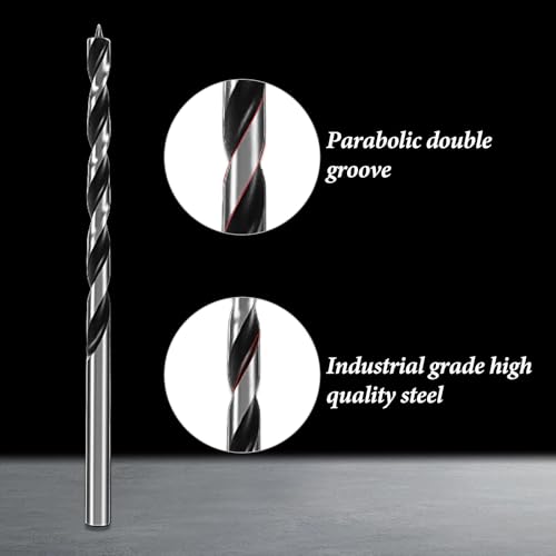20 Pcs Drill Bits, 1/8” Carbon Steel Wood Drill Bit Set, Twist Drill Bit for Hardwood, Plywood, Plastic Round Holes and Engraving Drilling in All Types of Wood