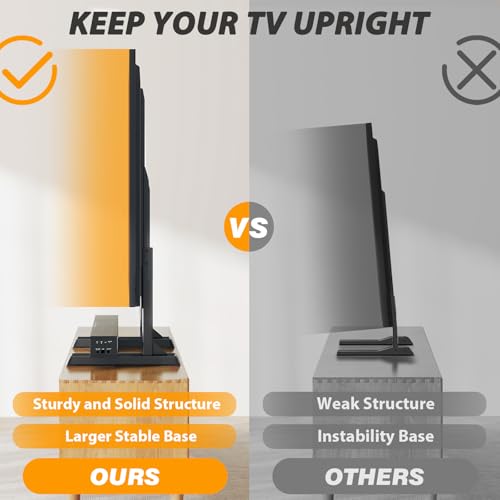 TAVR Universal Table Top TV Stand Base for 24-83 inch TVs Hold up to 150lbs - size: 24-83 inch Screens