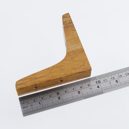 Antrader 4PCS Wooden Shelf Brackets,Solid Wall Mount Wood Shelf Bracket,Wood Triangle Bracket,L Shape Shelf Holders Include Mounting Screws,3.74 x 3.74 x 0.79 Inches,Dark Brown - color: Dark Brown, size: 3.74"×3.74"×0.79",4pcs