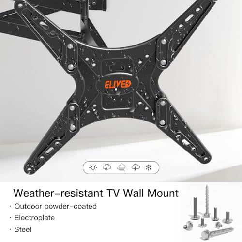ELIVED Outdoor Long Arm TV Mount for 26-65" TVs, 37.4in Extension - size: Outdoor Arm: 37.4"