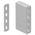 GBGS 20 Pack 4-1/4" Flat Mending Plate,Slots for 5/16" Bolt