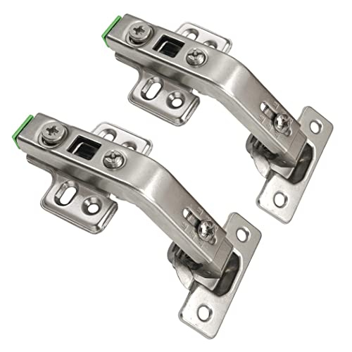 ANGSTROM 2-Pack Lazy Susan Cabinet Hinges, Full Overlay Concealed European Style for Outer Corner Door, 3D Adjustable Clip-On (135-Degree) - size: 135deg