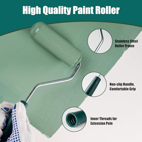 Foam Paint Roller Kit, 14 Pack, 4 Inch Small Paint Roller Covers