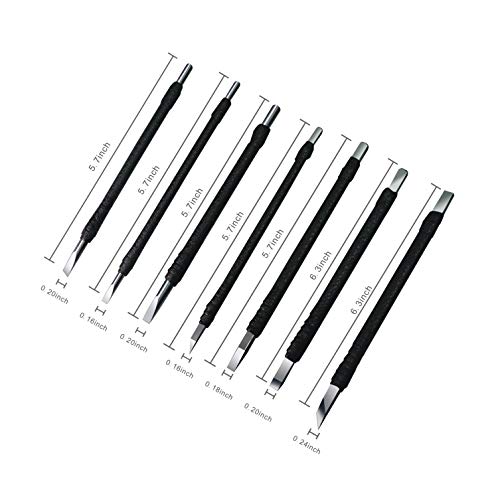 Wood Carving Tools, 7 in 1 Professional Tungsten Steel Wood Carving Set with PU Leather Roll Bag, Hand tools for Easier control, Carving knives DIY Arts Crafts for Professionals&Beginners