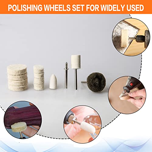 134Pcs Polishing Kit for Dremel Buffing Wheels, 1/8" Shank Polishing Bits - style: 134PCS Buffing Wheels