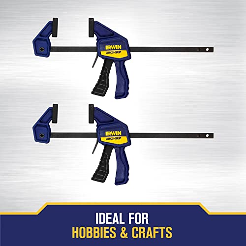 IRWIN QUICK-GRIP Bar Clamps for Woodworking, One-Handed, Micro, 4-1/4", 10 Pack (1964747) - size: 2 count (Pack of 5)