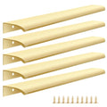 Malimali 5 Pack 11.81" Gold Edge Finger Pulls for Cabinets, Drawer Handles - color: Brushed Gold, size: 300mm/11.81" (5Pcs)