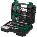 DEKOPRO 50 Piece General Household Hand Tool Kit with Plastic Toolbox Storage Case, All Purpose Home Tool Kit Includes Essential Tools for Office College Repairs - Green - color: Green-50pcs