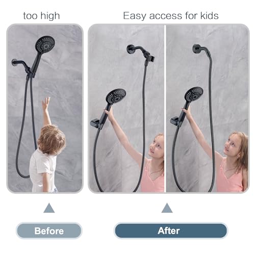BRIGHT SHOWERS Shower Head Holder Wall Mount, Adjustable Handheld Shower Wand Holder with Universal Fit and Angle Adjustment, Oil-Rubbed Bronze - color: Oil Rubbed Bronze, style: Screw Mount - Multi-Angle