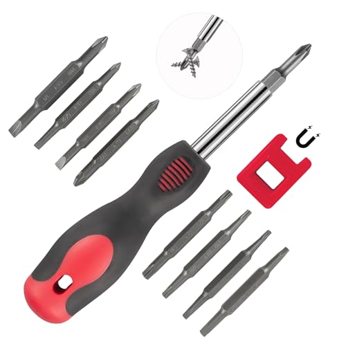 SUNHZMCKP 18-in-1 Screwdriver, Portable screwdriver set, Slotted/Philips/Pozi/Torx/Square Multi-Purpose Screwdriver and Magnetizer Demagnetizer with Storage bag - size: 18 IN 1 Screwdriver