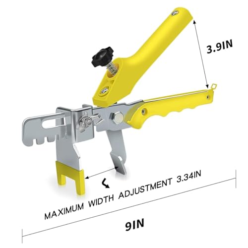 DGSL Tile Leveling System with Plier,3400 Tile Spacers 1/16" and 200 Wedges - size: 1/16 Inch * 3400 Spacers